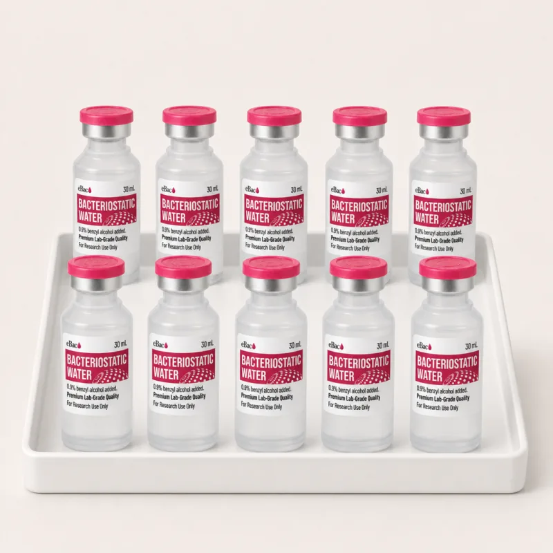 10-vial pack of bacteriostatic water, sealed 30 mL multi-dose vials