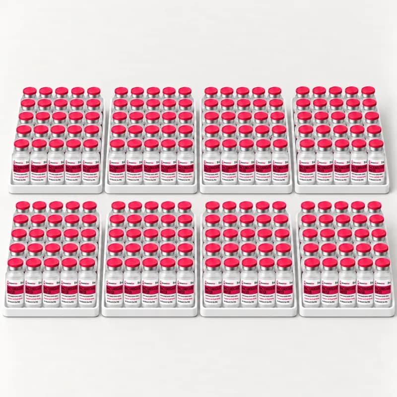 200-vial pack of bacteriostatic water, 8 trays of 25 sealed 30 mL vials