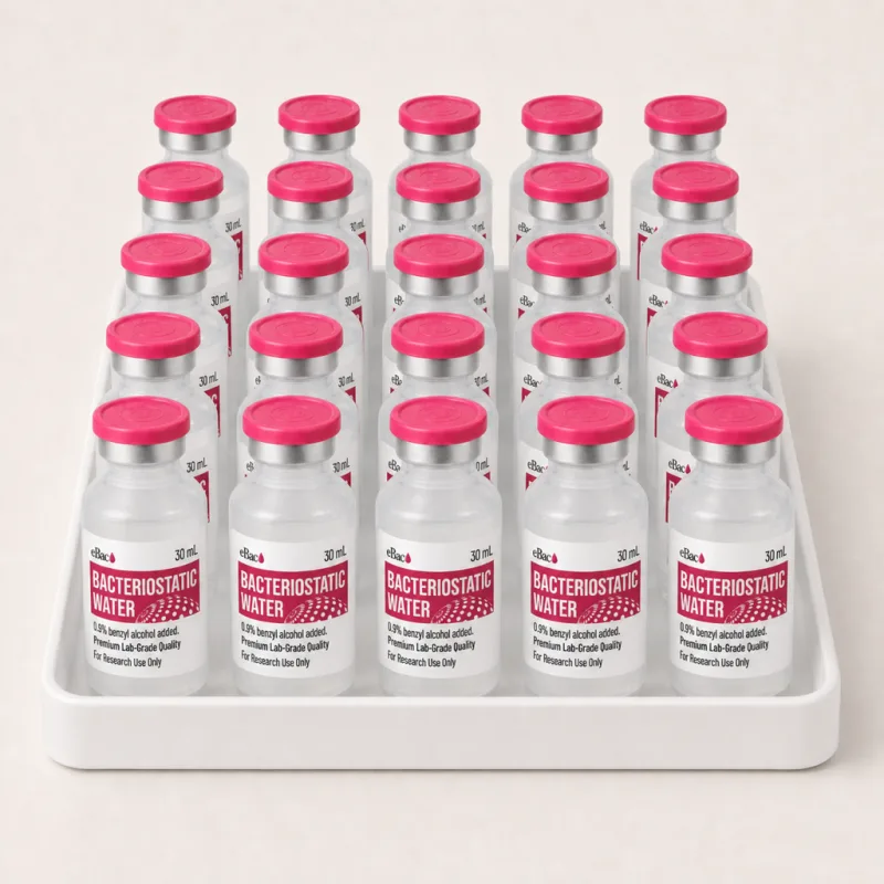 25-vial pack of bacteriostatic water, sealed 30 mL multi-dose vials